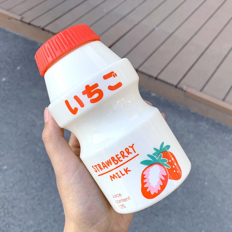 H474cbcbc7dba4f9fa2c22e231affc6f2s-1.webp Botella Kawaii 480ml Forma Yakult para Niñas BPA Free - Werlivo