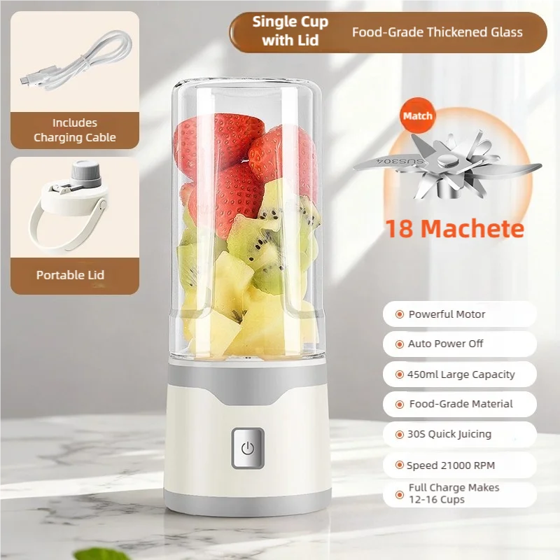 S41323d3e4686495fa85500d743b60c70x.webp Licuadora Portátil TINSOL 450ml USB Recargable - Werlivo