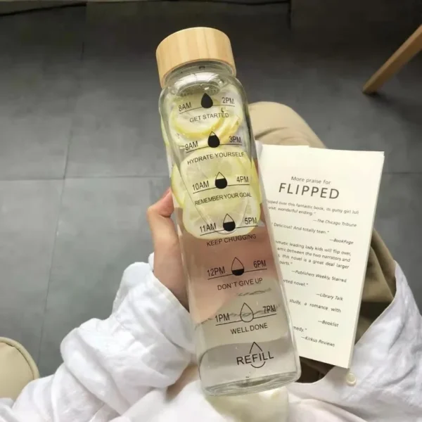 S6e00358e88a04e18a631ac3b481897fbZ.webp Botella de Vidrio con Bambú 700ml/1L con Infusor de Té - Werlivo Republica Dominicana
