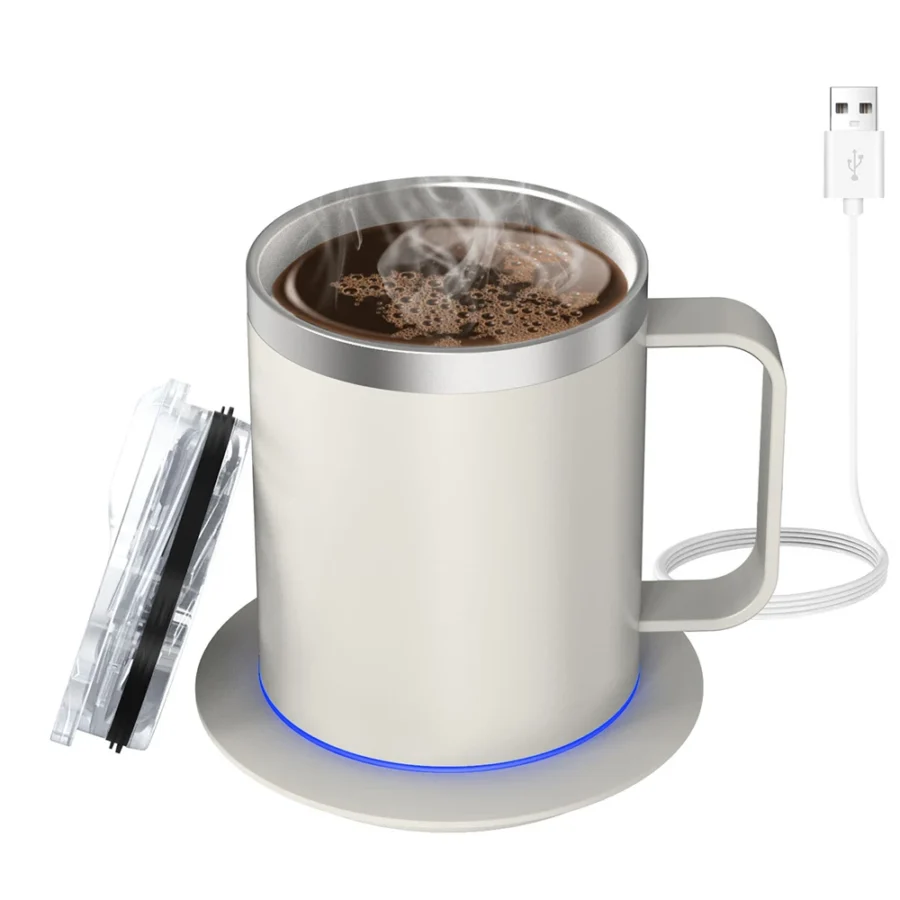 Taza Calentadora USB Eléctrica 12oz con Temperatura - Werlivo