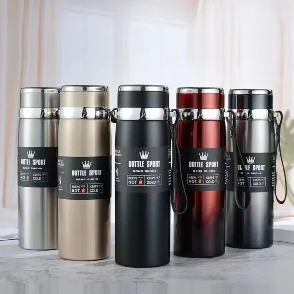 S78312a3dab9b462ab70b5f5c96046e62z-1.webp Botella Térmica 1L Portátil Acero Inoxidable Fría y Caliente - Werlivo Republica Dominicana