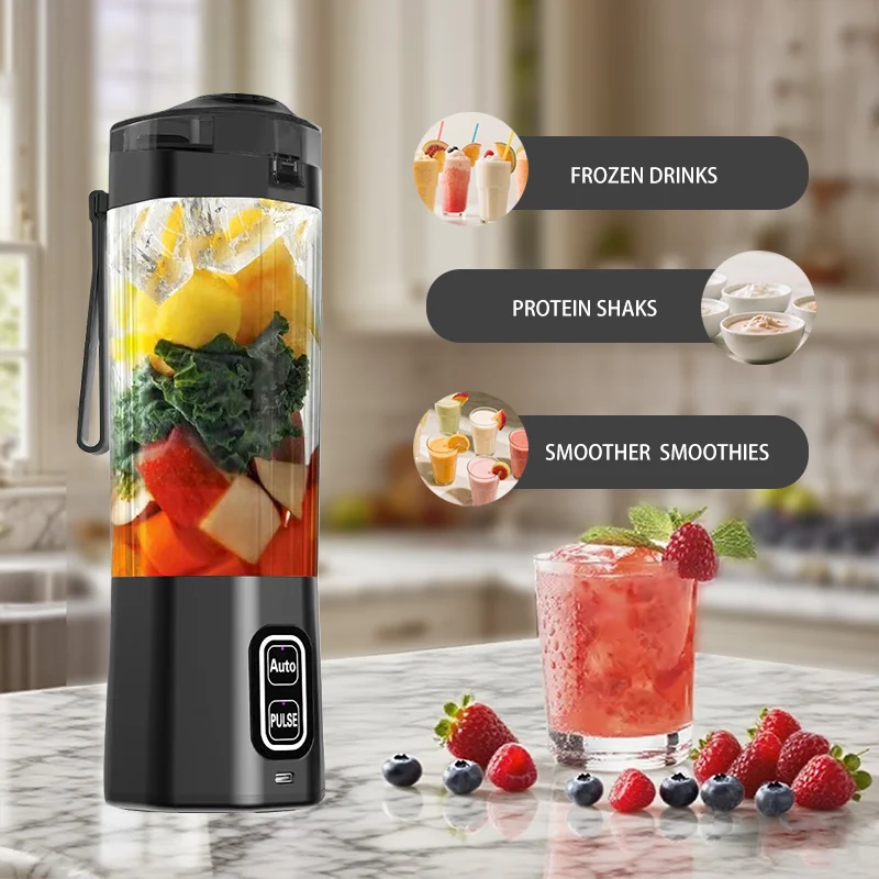 S88f7b5d4e3ef48efaf11d880dd1ff4f0t-1.webp Licuadora Portátil 700ml USB 6 Cuchillas para Batidos - Werlivo