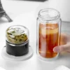 S9455df5713b54039a09e9cfbc75621c4Q.webp Botella de Vidrio con Infusor de Té 420ml Doble Capa - Werlivo
