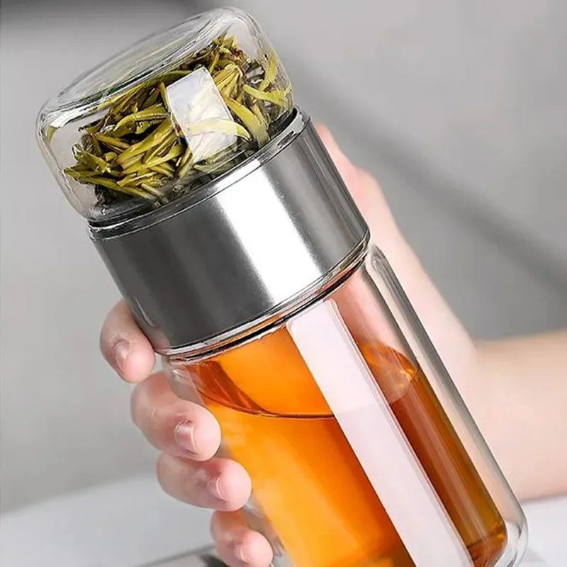Sdf8a7fa4a1a7499b9f9ad8a162de38a5O.webp Botella de Vidrio con Infusor de Té 420ml Doble Capa - Werlivo