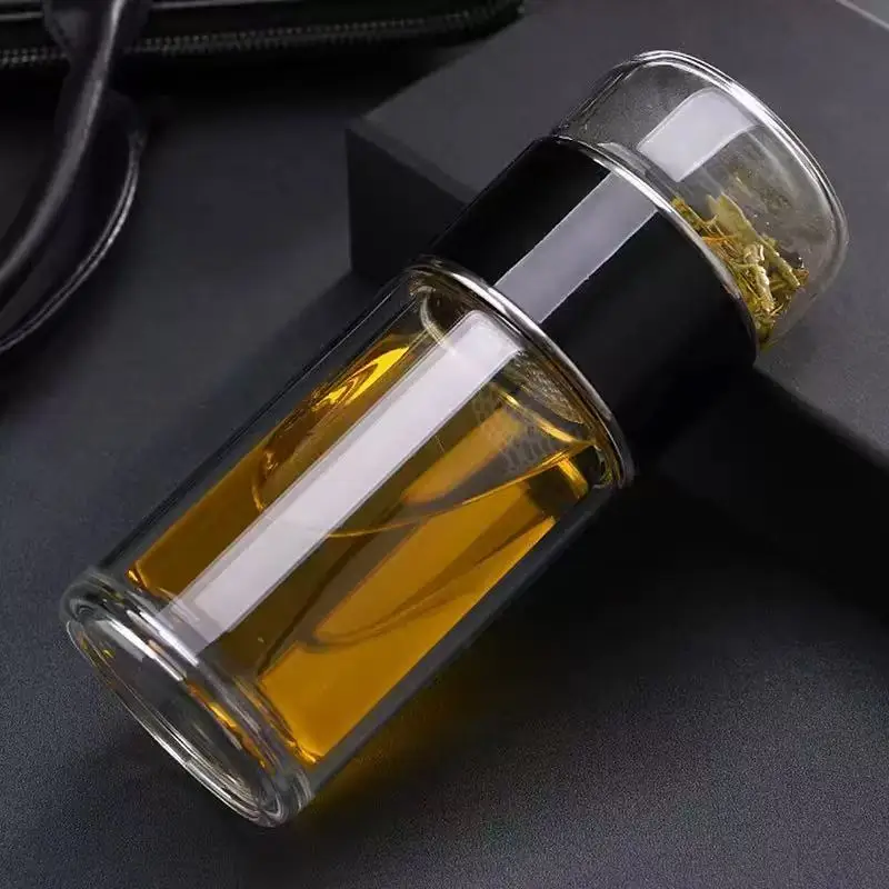 Se69794c260aa49f4bbb2e84d5b3dc9ff2.webp Botella de Vidrio con Infusor de Té 420ml Doble Capa - Werlivo